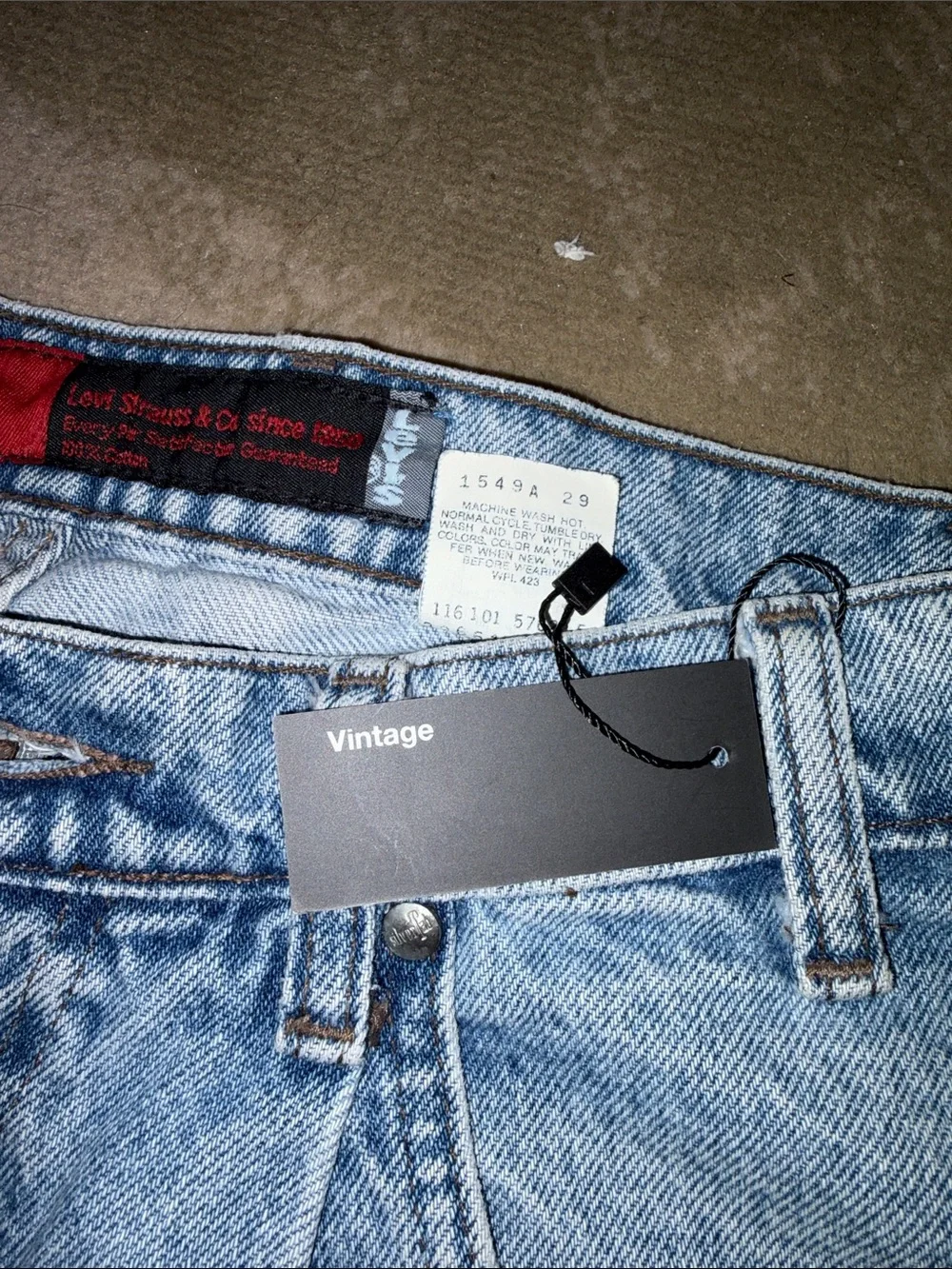 Vintage Light Blue Denim Shorts